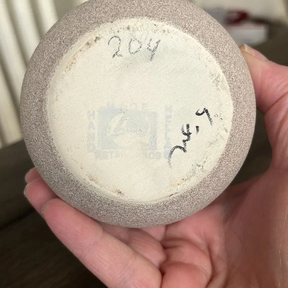 Retsis Bros Greek Hellac Textured Pottery Hand Made Vase